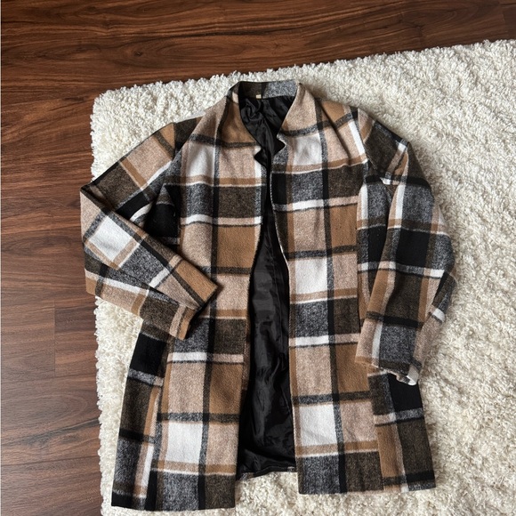 Amazon Jackets & Blazers - Plaid Women’s Jacket in Brown and Black